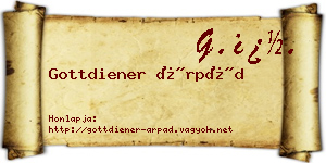 Gottdiener Árpád névjegykártya